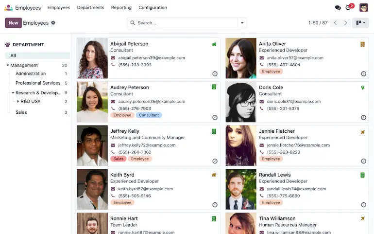 odoo employess