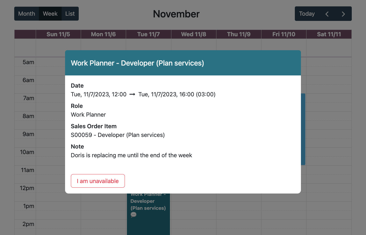 Cover my shift