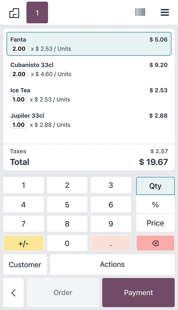 Efficient order management. Handle orders seamlessly, whether at the bar or on the go, with the mobile app