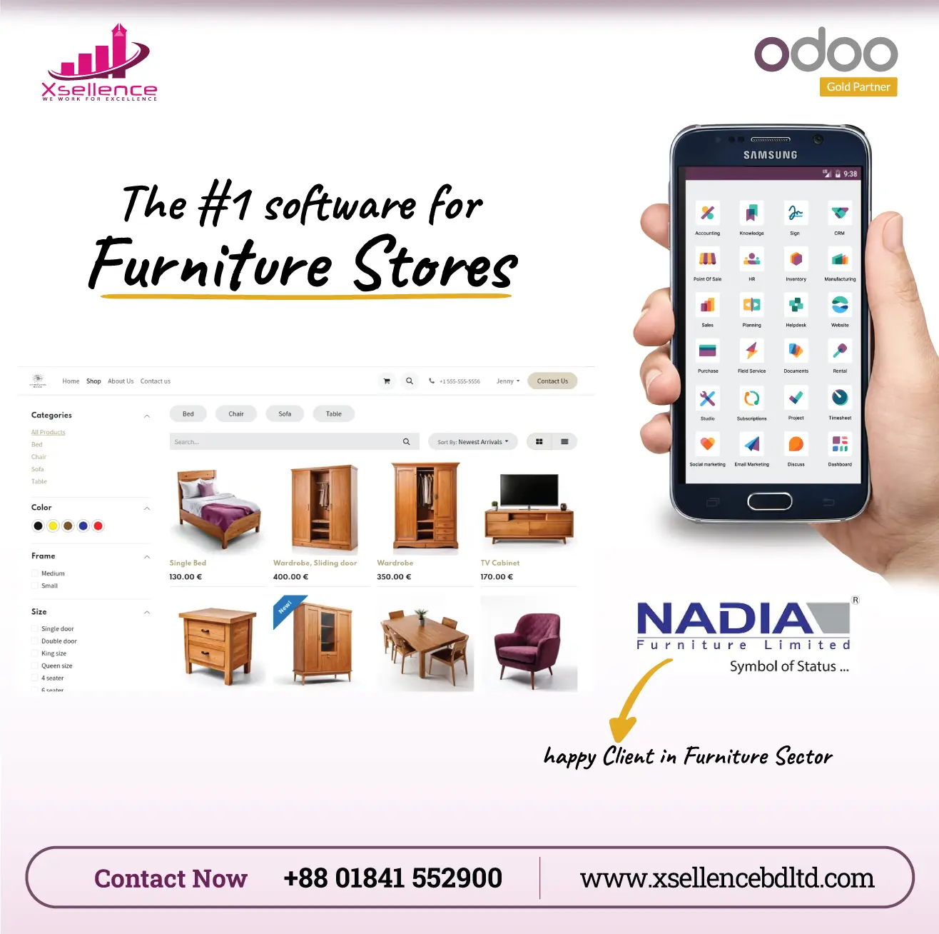 Xsellence Bangladesh Ltd. starting Odoo ERP implementation for Nadia Furniture Ltd.